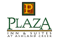 Logo for Plaza Inn & Suites at Ashland Creek